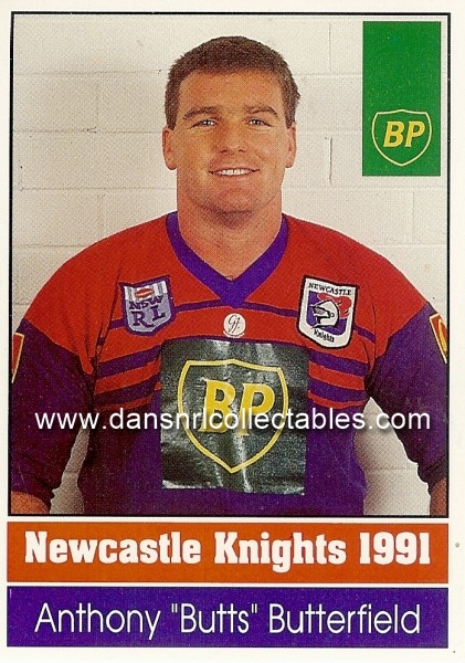 1991 bp newcastle knights card  (1)