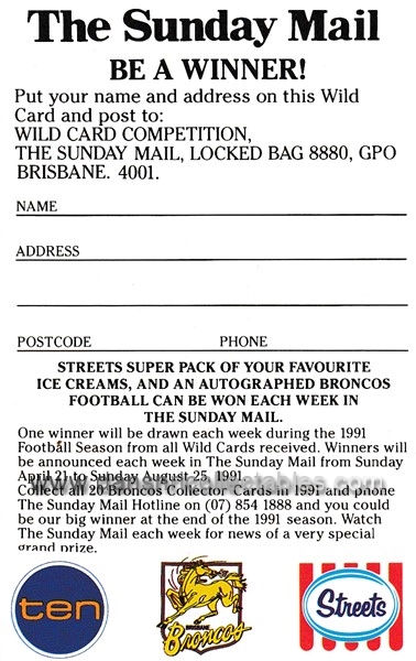 1991 Brisbane Wild Card (2)