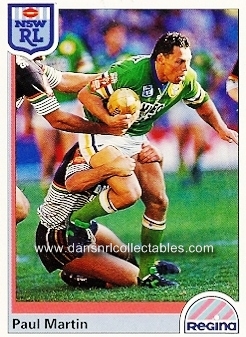 101 Brett HORNSELL Gold Coast Seagulls 1992 NSW Rugby League REGINA Base Card 