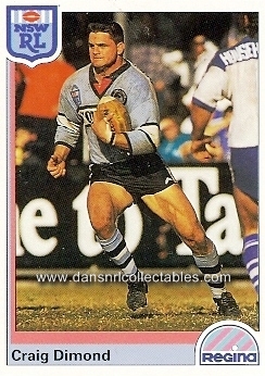 Michael SPEECHLEY Sharks 128 1992 NSW Rugby League REGINA Base Card
