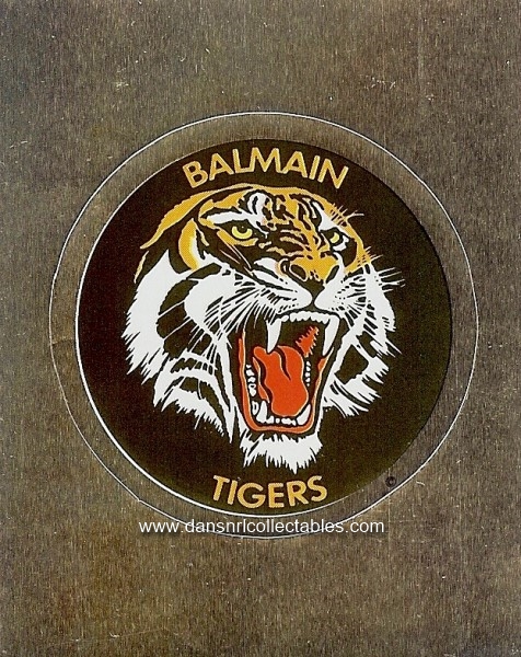 Let Kvadrant Svarende til 1994 Select Rugby League Sticker no.16, Tigers Logo, Balmain Tigers | 11255