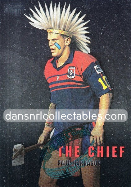 1995 DYNAMIC OUT OF THIS WORLD PAUL HARRAGON #W3 NEWCASTLE KNIGHTS "THE CHIEF" 
