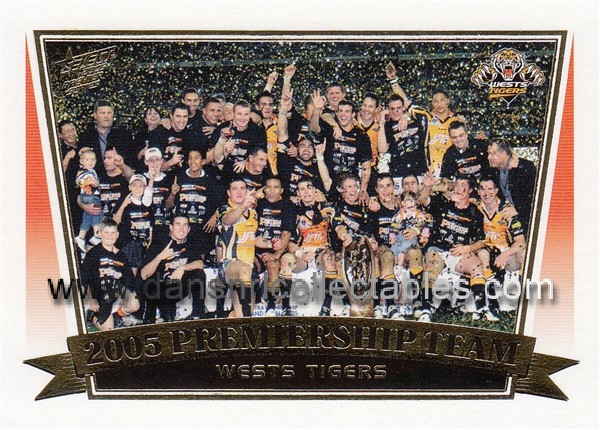 Select 2005 Wests Tigers NRL Premiership Commemorative Card Set 22 