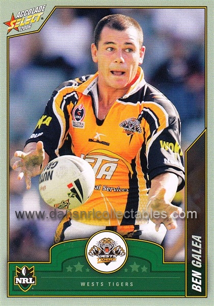 2006 Accolade Rugby League Card, no.146, Ben Galea, Wests Tigers
