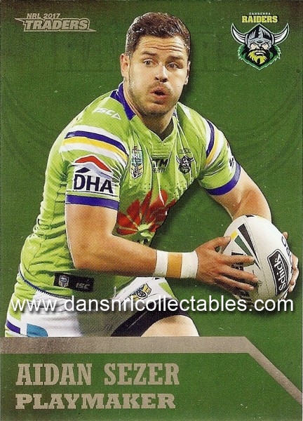 3 -RAIDERS 2017 TLA NRL TRADERS TRADING CARD FACES OF THE GAME TEAM SET 