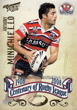 ✺New✺ 2008 SYDNEY ROOSTERS NRL Card SANDY PEARCE Centenary 