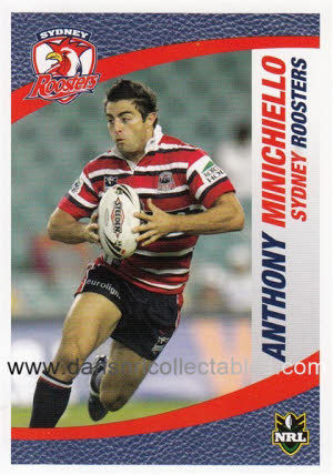 2008 Select Centenary Of Rugby League NRL Card 188 Anthony Minichiello 